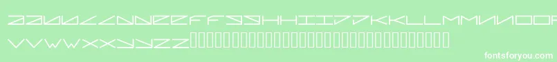 フォントPleiadian – 緑の背景に白い文字