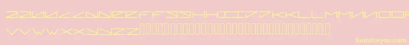 Pleiadian Font – Yellow Fonts on Pink Background