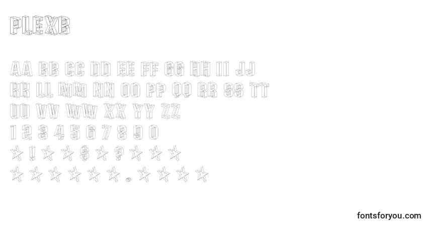 Шрифт PLEXB    (137085) – алфавит, цифры, специальные символы