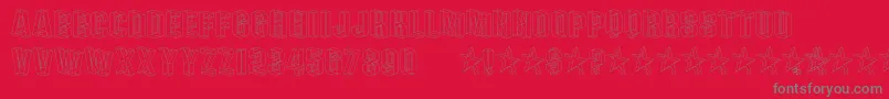 PLEXB    Font – Gray Fonts on Red Background
