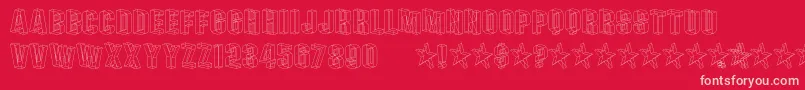 PLEXB    Font – Pink Fonts on Red Background