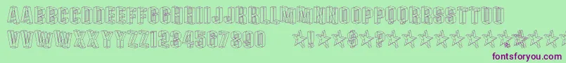 PLEXB    Font – Purple Fonts on Green Background
