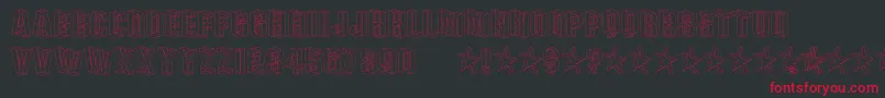 PLEXB    Font – Red Fonts on Black Background