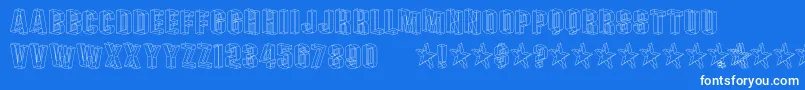 フォントPLEXB    – 青い背景に白い文字