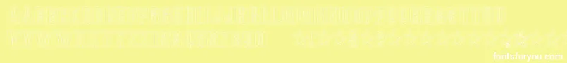 PLEXB    Font – White Fonts on Yellow Background