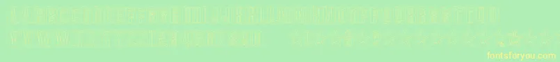 PLEXB   -Schriftart – Gelbe Schriften auf grünem Hintergrund