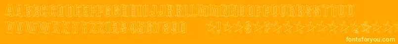 PLEXB    Font – Yellow Fonts on Orange Background