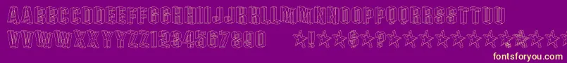 PLEXB    Font – Yellow Fonts on Purple Background