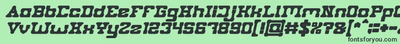 PLUMBING Bold Italic Font – Black Fonts on Green Background