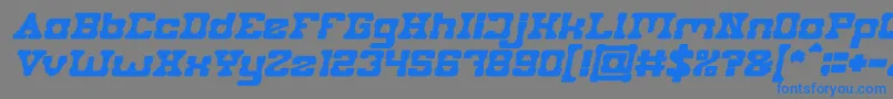 PLUMBING Bold Italic-fontti – siniset fontit harmaalla taustalla