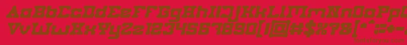 PLUMBING Bold Italic Font – Brown Fonts on Red Background