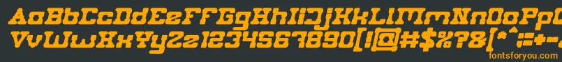 PLUMBING Bold Italic Font – Orange Fonts on Black Background