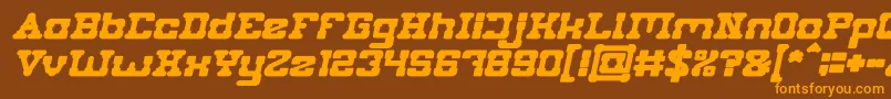 PLUMBING Bold Italic Font – Orange Fonts on Brown Background