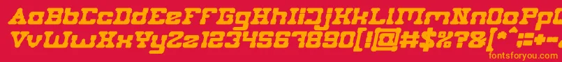PLUMBING Bold Italic Font – Orange Fonts on Red Background