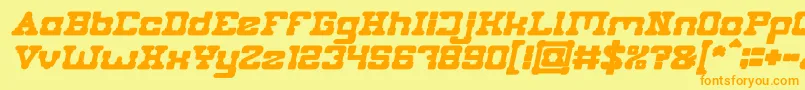 PLUMBING Bold Italic Font – Orange Fonts on Yellow Background