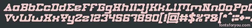 PLUMBING Bold Italic Font – Pink Fonts on Black Background