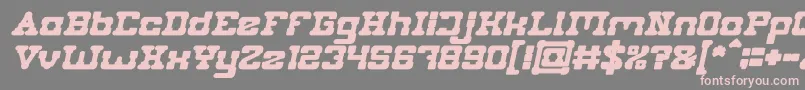 PLUMBING Bold Italic Font – Pink Fonts on Gray Background