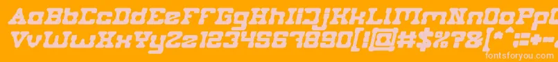 PLUMBING Bold Italic Font – Pink Fonts on Orange Background