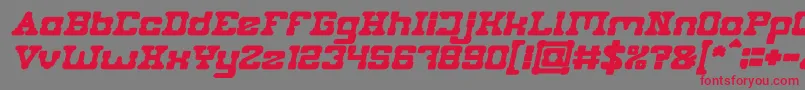 PLUMBING Bold Italic Font – Red Fonts on Gray Background