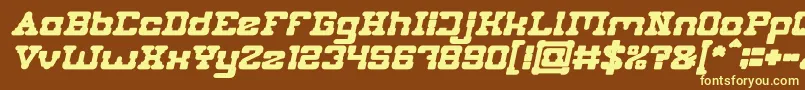 PLUMBING Bold Italic Font – Yellow Fonts on Brown Background