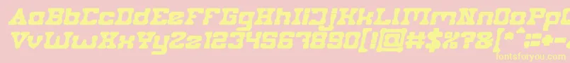 PLUMBING Bold Italic Font – Yellow Fonts on Pink Background
