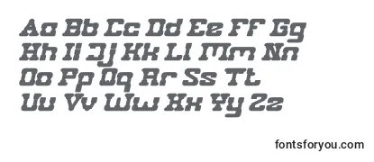 Überblick über die Schriftart PLUMBING Bold Italic