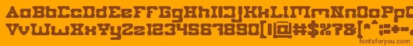 PLUMBING Bold Font – Brown Fonts on Orange Background