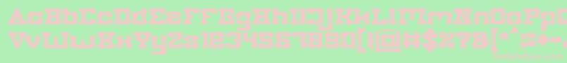 PLUMBING Bold Font – Pink Fonts on Green Background