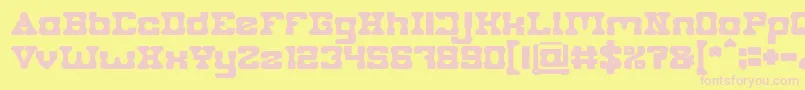 PLUMBING Bold Font – Pink Fonts on Yellow Background