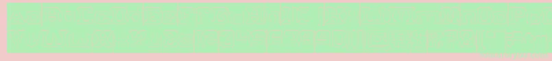 PLUMBING Hollow inverse Font – Green Fonts on Pink Background