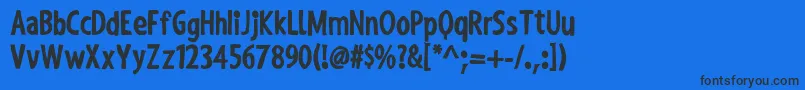 ShakyHandSomeComicBold Font – Black Fonts on Blue Background