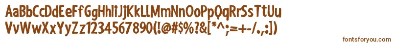 ShakyHandSomeComicBold Font – Brown Fonts on White Background