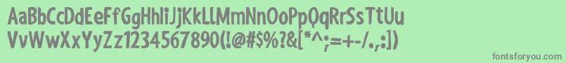 ShakyHandSomeComicBold Font – Gray Fonts on Green Background