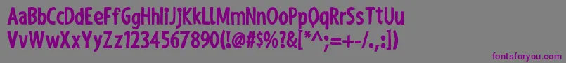 ShakyHandSomeComicBold Font – Purple Fonts on Gray Background