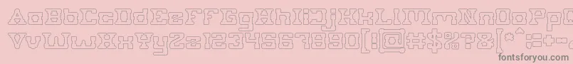 PLUMBING Hollow Font – Gray Fonts on Pink Background