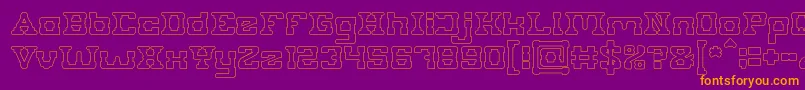 PLUMBING Hollow Font – Orange Fonts on Purple Background