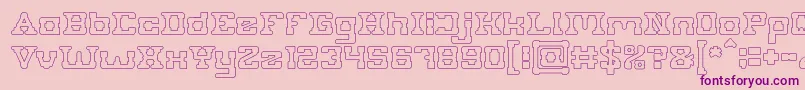 PLUMBING Hollow Font – Purple Fonts on Pink Background
