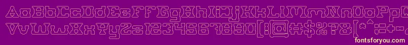PLUMBING Hollow Font – Yellow Fonts on Purple Background