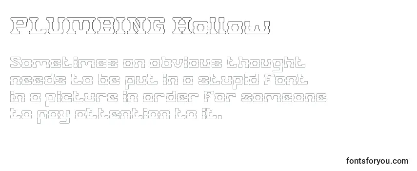 PLUMBING Hollow Font