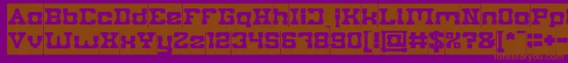 Czcionka PLUMBING Inverse – brązowe czcionki na fioletowym tle