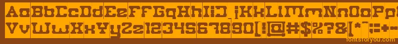 PLUMBING Inverse Font – Orange Fonts on Brown Background