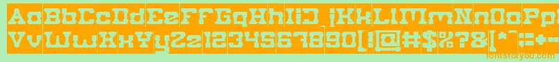 PLUMBING Inverse Font – Orange Fonts on Green Background