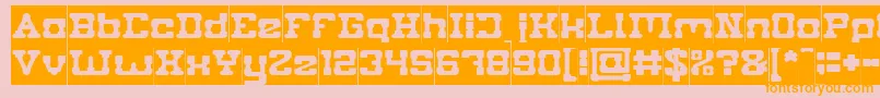 PLUMBING Inverse Font – Orange Fonts on Pink Background
