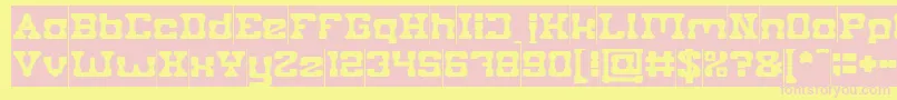 PLUMBING Inverse Font – Pink Fonts on Yellow Background