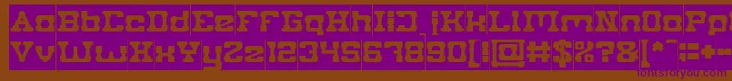 PLUMBING Inverse Font – Purple Fonts on Brown Background