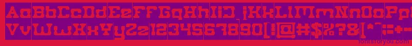 PLUMBING Inverse Font – Purple Fonts on Red Background