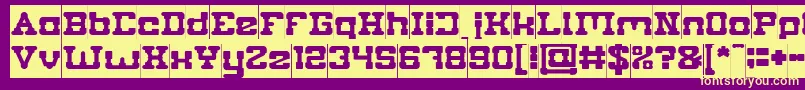 PLUMBING Inverse Font – Yellow Fonts on Purple Background