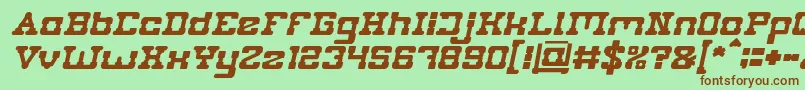 PLUMBING Italic Font – Brown Fonts on Green Background