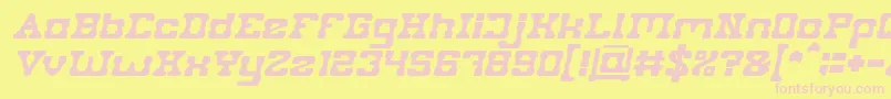 PLUMBING Italic Font – Pink Fonts on Yellow Background