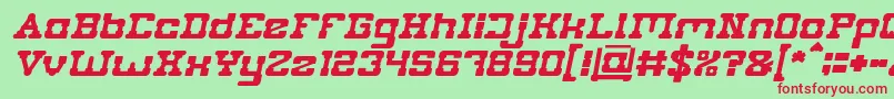 PLUMBING Italic Font – Red Fonts on Green Background